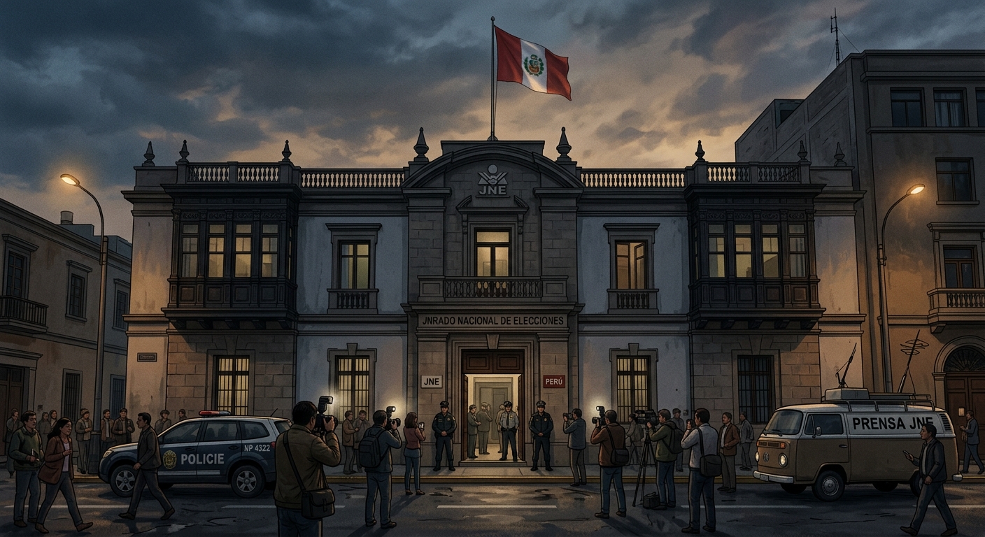 Peru's National Elections Board headquarters in Lima