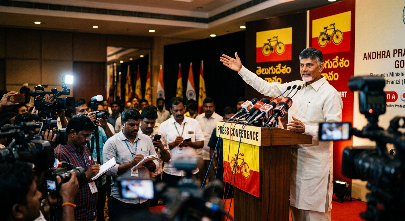 Chandrababu Naidu addresses press in Chennai